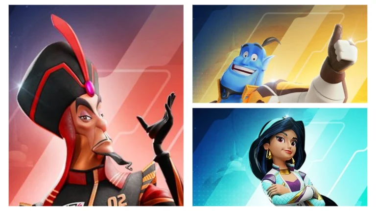 Disney Speedstorm features Genie, Jafar, Jasmine, and Aladdin