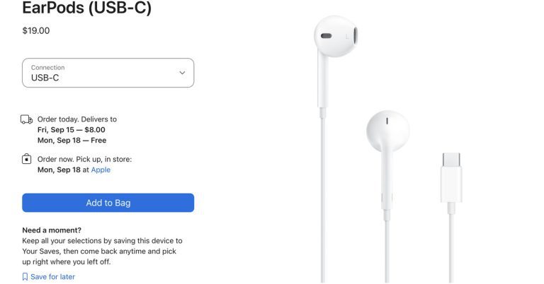 Apple vend enfin des EarPods USB-C