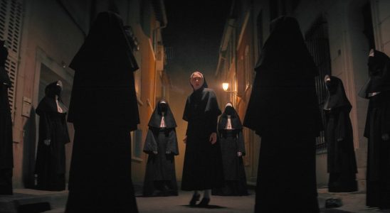 THE NUN II, (aka THE NUN 2), Taissa Farmiga (center), 2023. © Warner Bros. / Courtesy Everett Collection