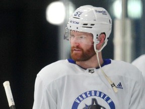 Matt Irwin lors d'un entraînement pré-saison au Doug Mitchell Thunderbird Centre de l'UBC.