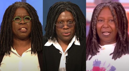 Leslie Jones and Kenan Thompson impersonating Whoopi Goldberg on SNL, Whoopi Goldberg on The View