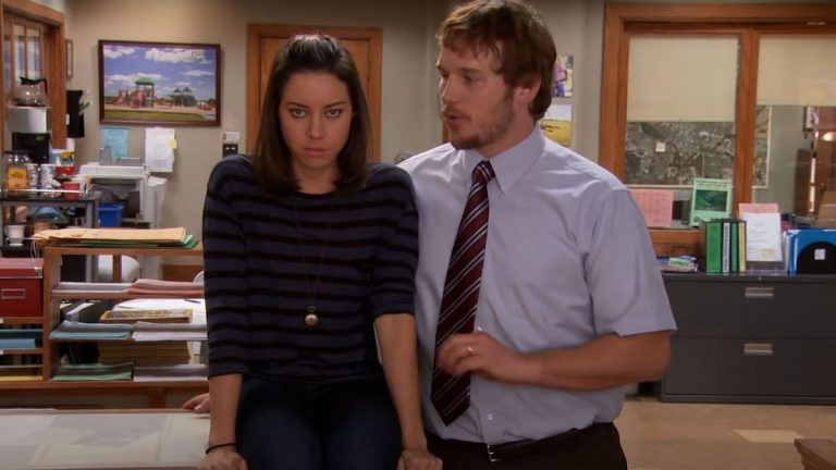 Chris Pratt and Aubrey Plaza in Parks and Recreation