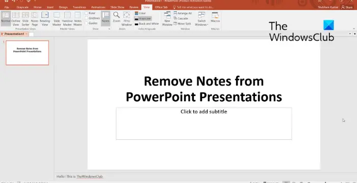 Comment supprimer des notes de PowerPoint