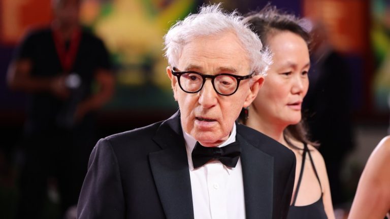 VENICE, ITALY - SEPTEMBER 04: Woody Allen and Soon-Yi Previn attend a red carpet for the movie "Coup De Chance" at the 80th Venice International Film Festival on September 04, 2023 in Venice, Italy. (Photo by Andreas Rentz/Getty Images)