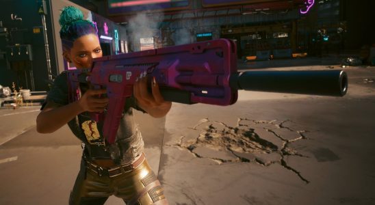 CD Projekt Red purple gun