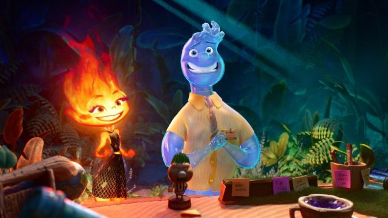 ELEMENTAL, Disney and Pixar’s all-new, original feature film releasing June 16, 2023, features the voices of Leah Lewis and Mamoudou Athie as Ember and Wade, respectively. In a city where fire-, water-, land-, and air-residents live together, this fiery young woman and go-with-the-flow guy are about to discover something elemental: how much they actually have in common. “Elemental” is directed by Peter Sohn and produced by Denise Ream. © 2022 Disney/Pixar. All Rights Reserved.