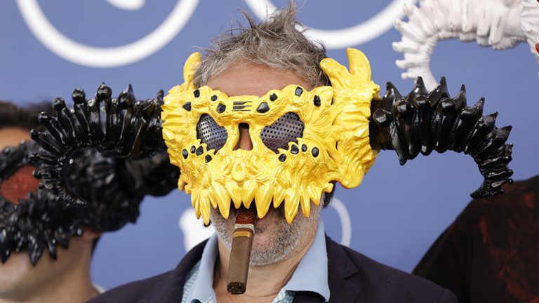 VENICE, ITALY - SEPTEMBER 02: Director Harmony Korine attends a photocall for the "Aggro Dr1ft" at the 80th Venice International Film Festival on September 02, 2023 in Venice, Italy. (Photo by John Phillips/Getty Images)