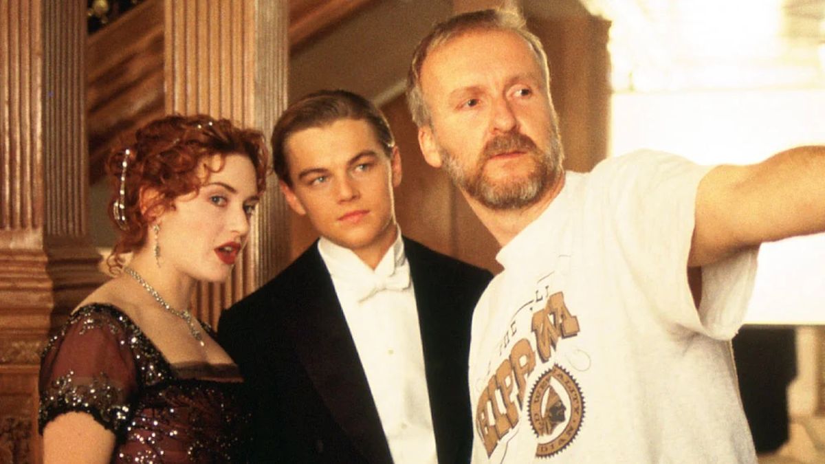 James Cameron directing Titanic