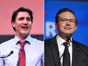 Justin Trudeau et Pierre Poilievre.