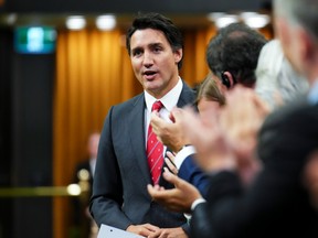 Justin Trudeau s'exprime à la Chambre des communes.