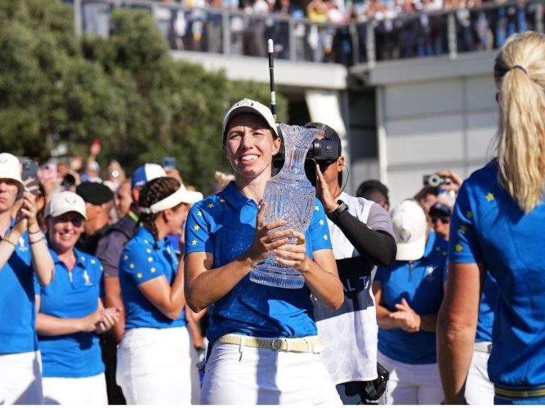 L’Europe conserve la Solheim Cup après son tout premier match nul contre les États-Unis.  Ciganda, le favori du public, prospère à nouveau