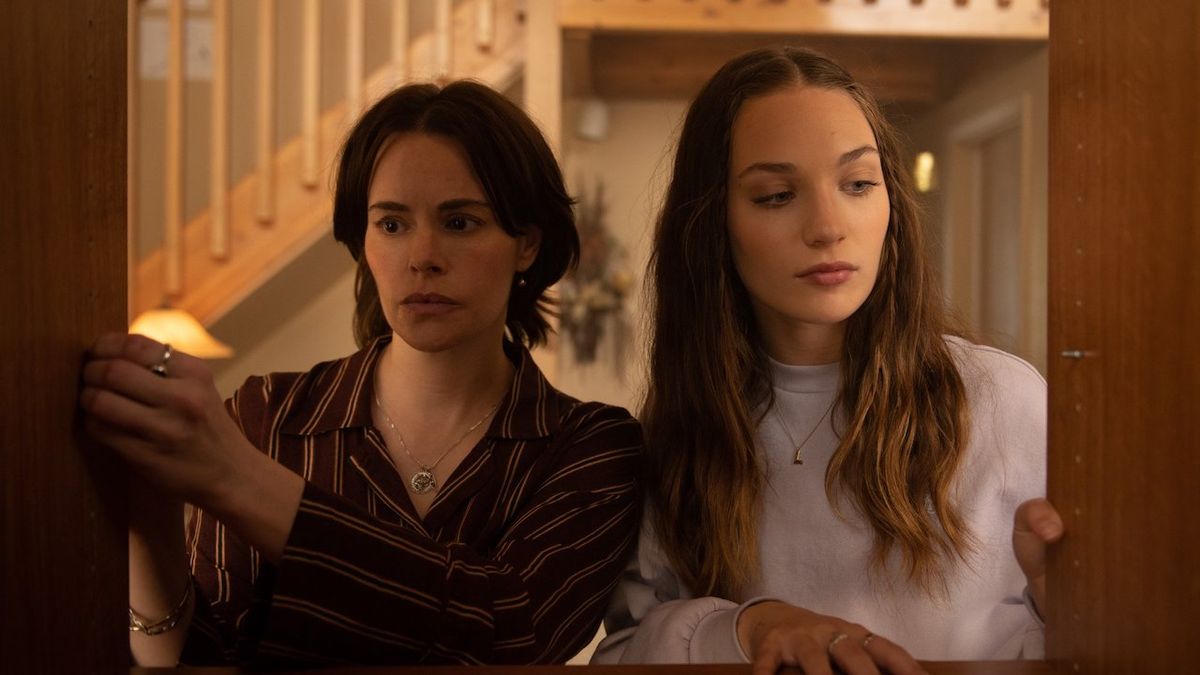 Maddie Ziegler and Emily Hampshire in Fitting In