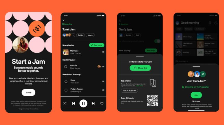 La nouvelle fonctionnalité Jam de Spotify permet aux amis de collaborer sur des listes de lecture de fête