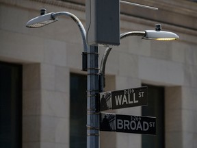 La Bourse de New York à Wall Street à New York.