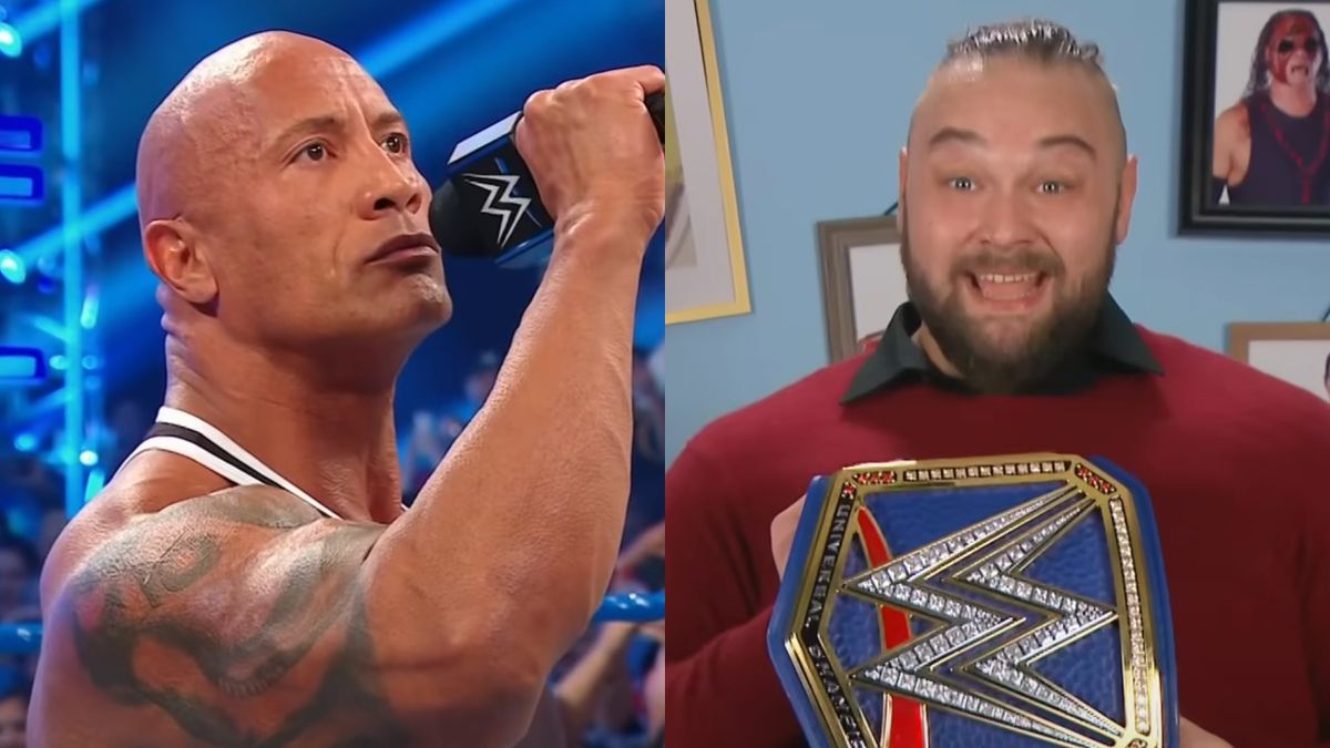 Screenshots of The Rock and Bray Wyatt from WWE Smackdown