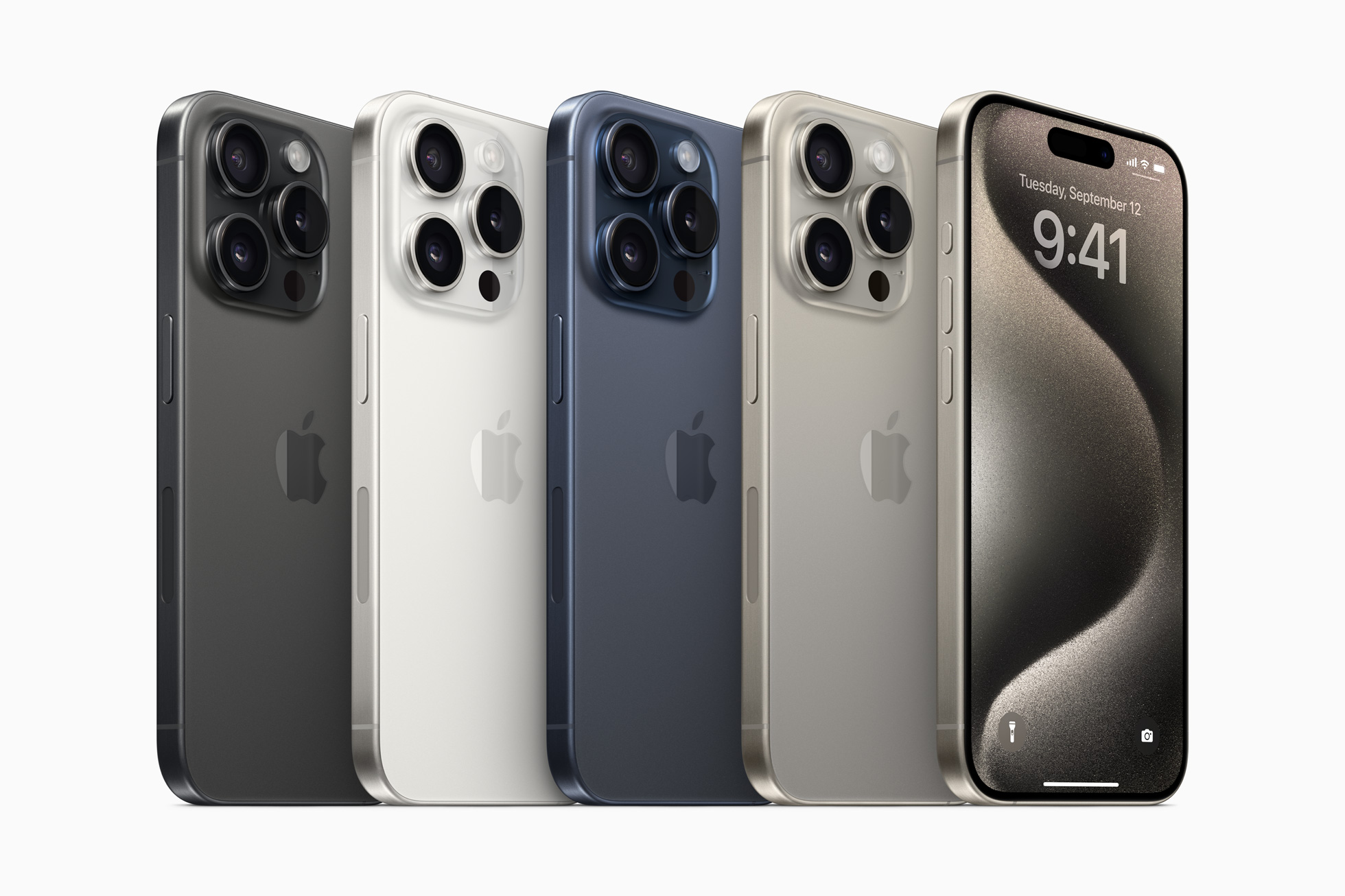 L'iPhone 15 Pro est disponible en quatre couleurs.