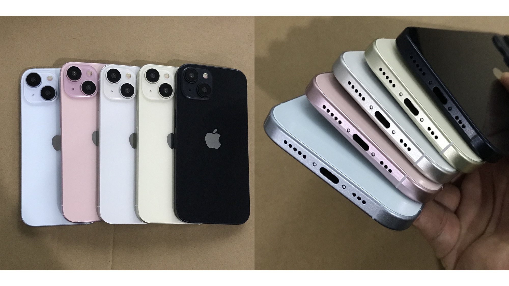 Couleurs de l'iPhone 15 via Sonny Dickson