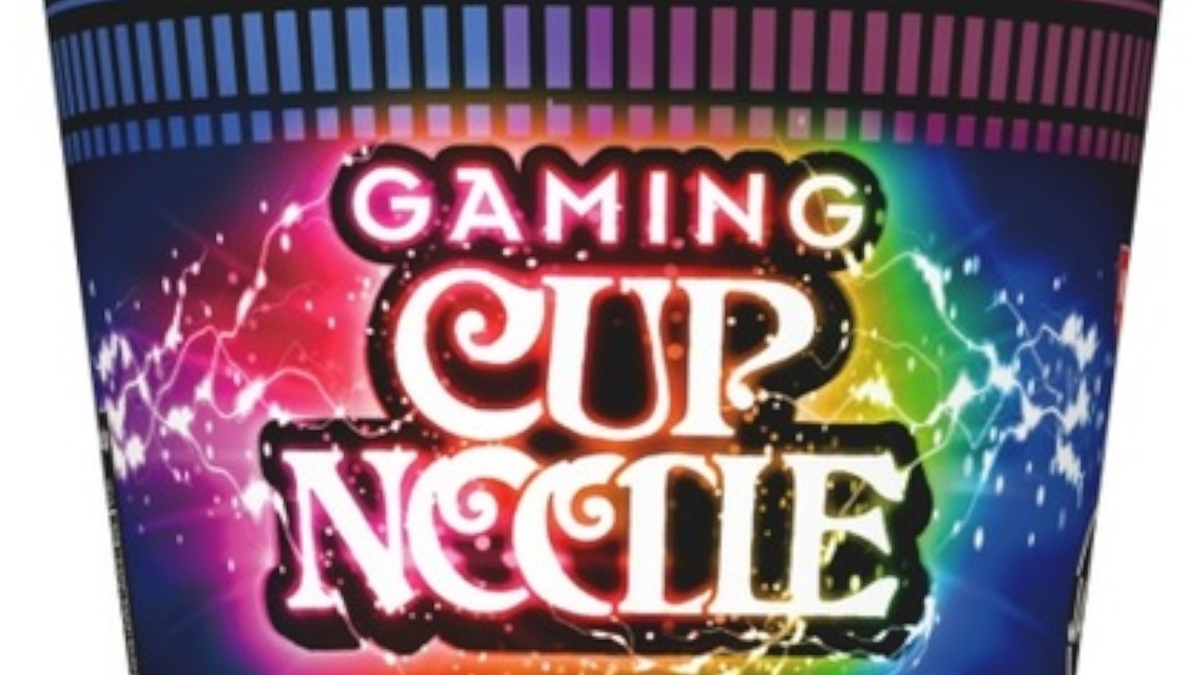 A picture of the cursed creation that is Gaming Cup Noodle, a pot noodle that