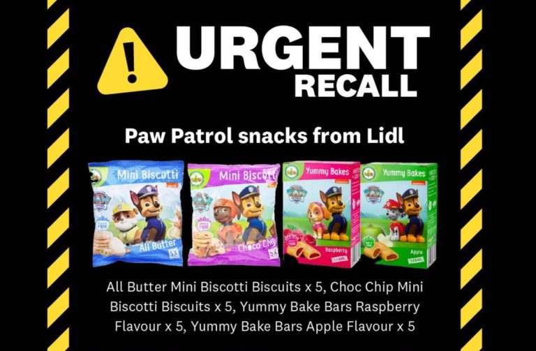 Lidl rappelle des collations Paw Patrol après que le site Web sur l’emballage ait affiché du porno