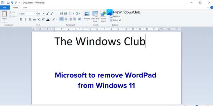 Microsoft va supprimer WordPad de Windows 11