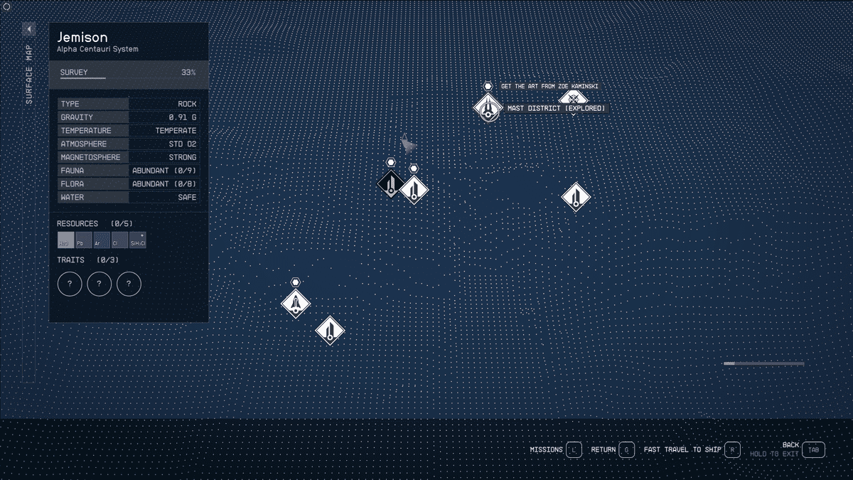 Starfield map