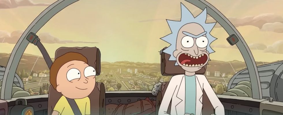 Rick and Morty inside of Rick