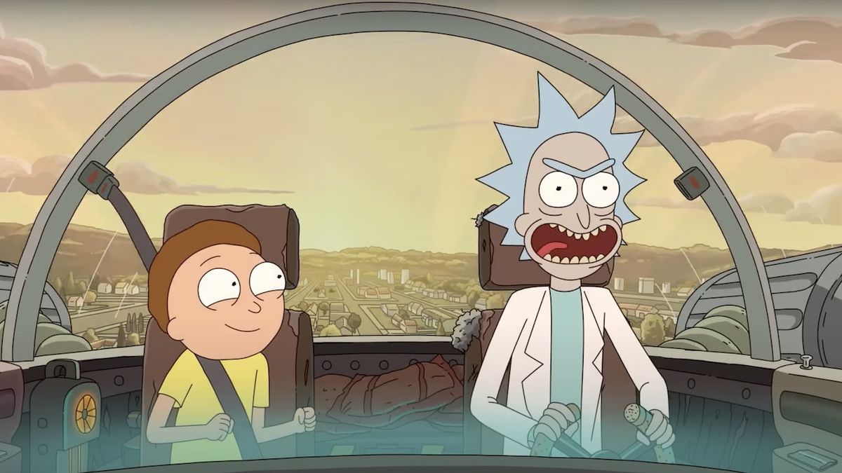 Rick and Morty inside of Rick