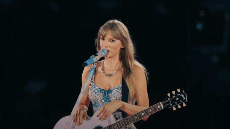 Taylor Swift on stage Eras Tour concert film official tour trailer