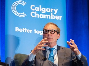 Tiff Macklem, gouverneur de la Banque du Canada, prend la parole lors d'un événement organisé par la Chambre de commerce de Calgary le jeudi 7 septembre.