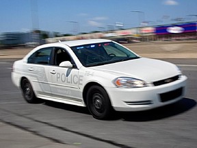 Une voiture de police de Montréal.