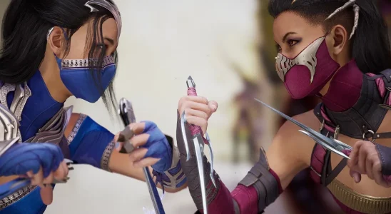 Mortal Kombat 1: Mileena and Kitana facing off against each other.