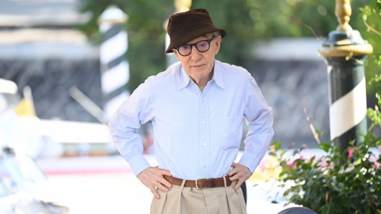 VENICE, ITALY - SEPTEMBER 03:  Woody Allen is seen arriving at the 80th Venice International Film Festival 2023 on September 03, 2023 in Venice, Italy. (Photo by Stephane Cardinale - Corbis/Corbis via Getty Images)