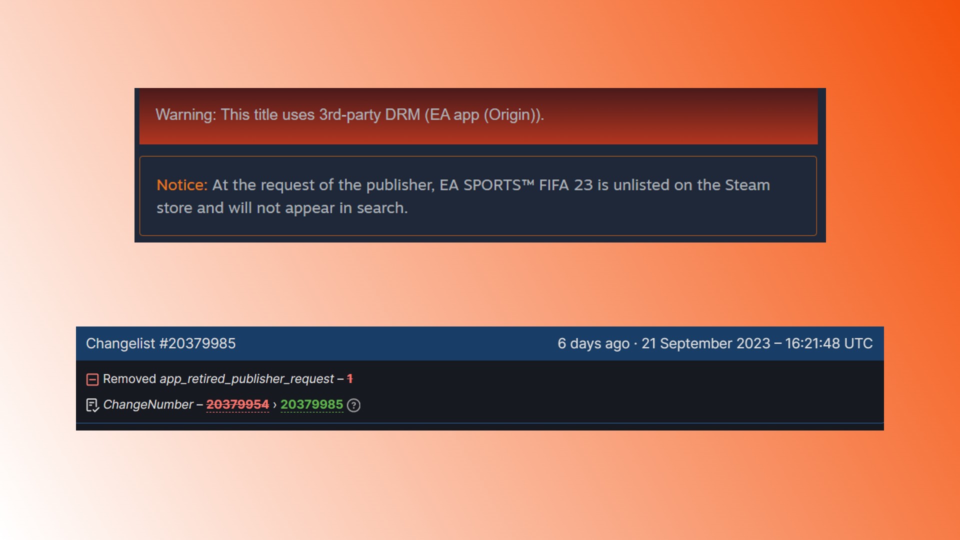 FIFA supprimé : messages de la page Steam de FIFA 23 publiés avant EA Sports FC 24