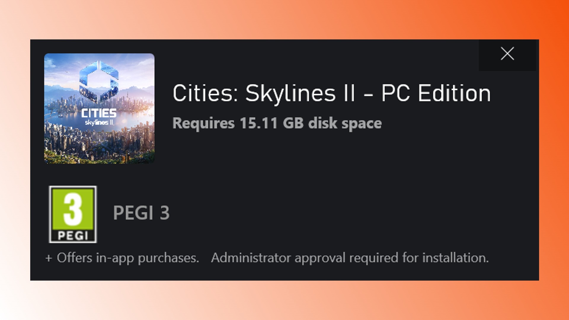 Préchargement de Cities Skylines 2 : un message sur le Game Pass concernant le préchargement et la taille de Cities Skylines 2