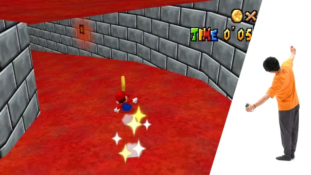 WarioWare Move It contient un mini-jeu Super Mario 64