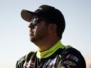 Matt Crafton, conducteur de la Ford Jack Links/Menards n°88, assiste aux qualifications pour le RV Stop 250 de la NASCAR Craftsman Truck Series Love's au Talladega Superspeedway le 30 septembre 2023 à Talladega, Alabama.