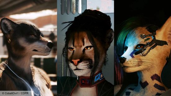 Mod furry Cyberpunk 2077 : personnages en tant qu'animaux