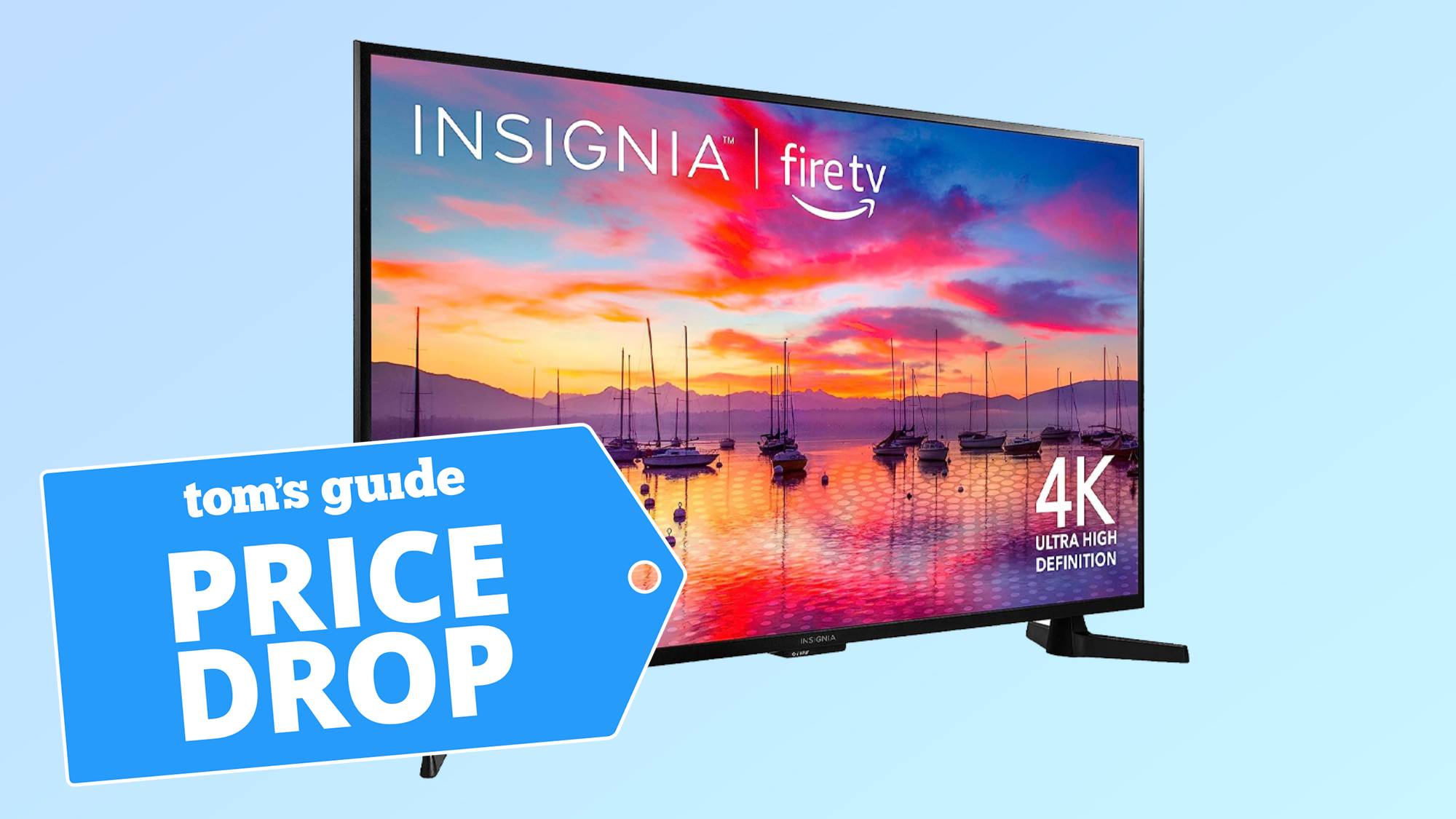 Insignia F30 4K Fire TV avec une étiquette d'offre Tom's Guide