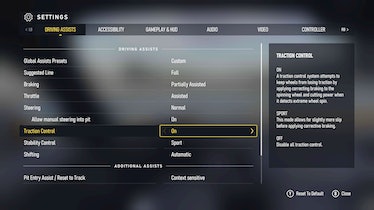 Réglage du contrôle de traction Forza Motorsport