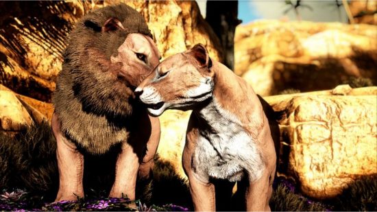 Meilleurs mods Ark Survival : Quelques lions dans le mod Marniimods Wildlife pour Ark Survival Evolved.