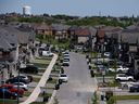 Un lotissement en bordure de la ceinture verte de l'Ontario, dans la région du Grand Toronto, à Bradford West Gwillimbury.