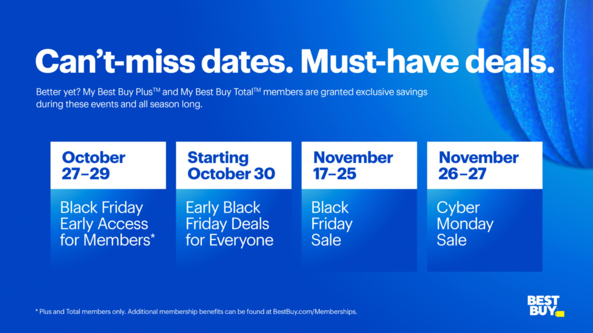 Dates du Black Friday de Best Buy