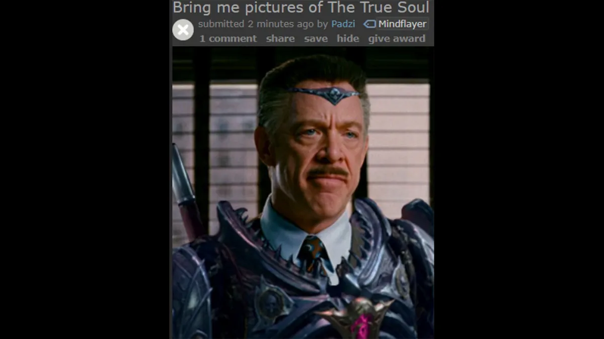 Baldurs Gate 3 memes - Une image falsifiée montrant J. Jonah Jameson de Spider-Man dans le jeu.