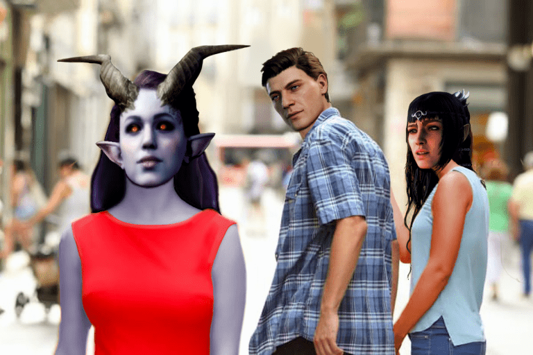 This Distracted Boyfriend Baldur