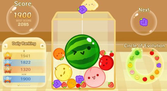 Watermelon Game prend désormais en charge l'anglais sur Switch