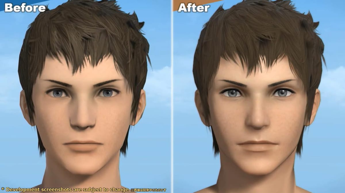 Yeux de mise à jour graphique de Final Fantasy XIV