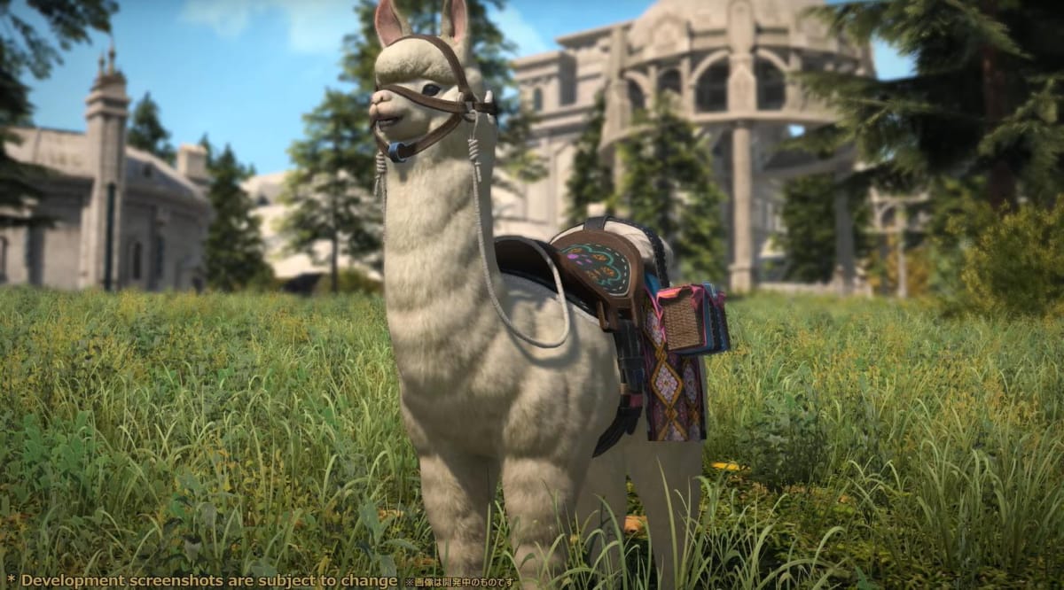 Mise à jour graphique de Final Fantasy XIV Monture Alpaca