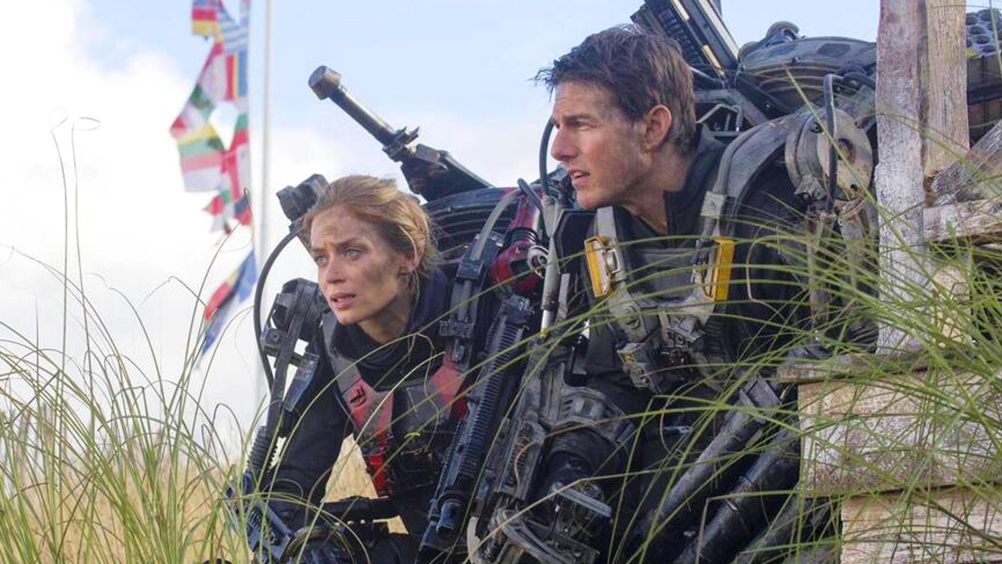 Emily Blunt et Tom Cruise dans Edge of Tomorrow