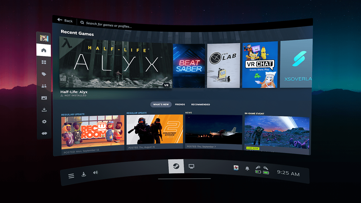 SteamVR 2.0 sort avec une nouvelle interface utilisateur et de nouvelles fonctionnalités
