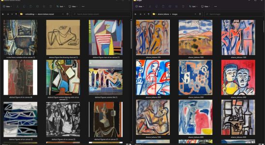 AI generated art in the style of Aharon Kahana